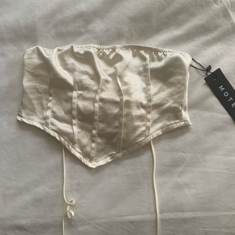 ***SANJA BANDEAU SATIN IVORY*** MOTEL ROCKS